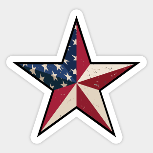 American Patriot Barn Star Sticker